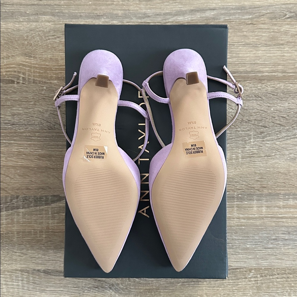 Ann Taylor Lavender Strappy Heels - 8.5 - Picture 3 of 4